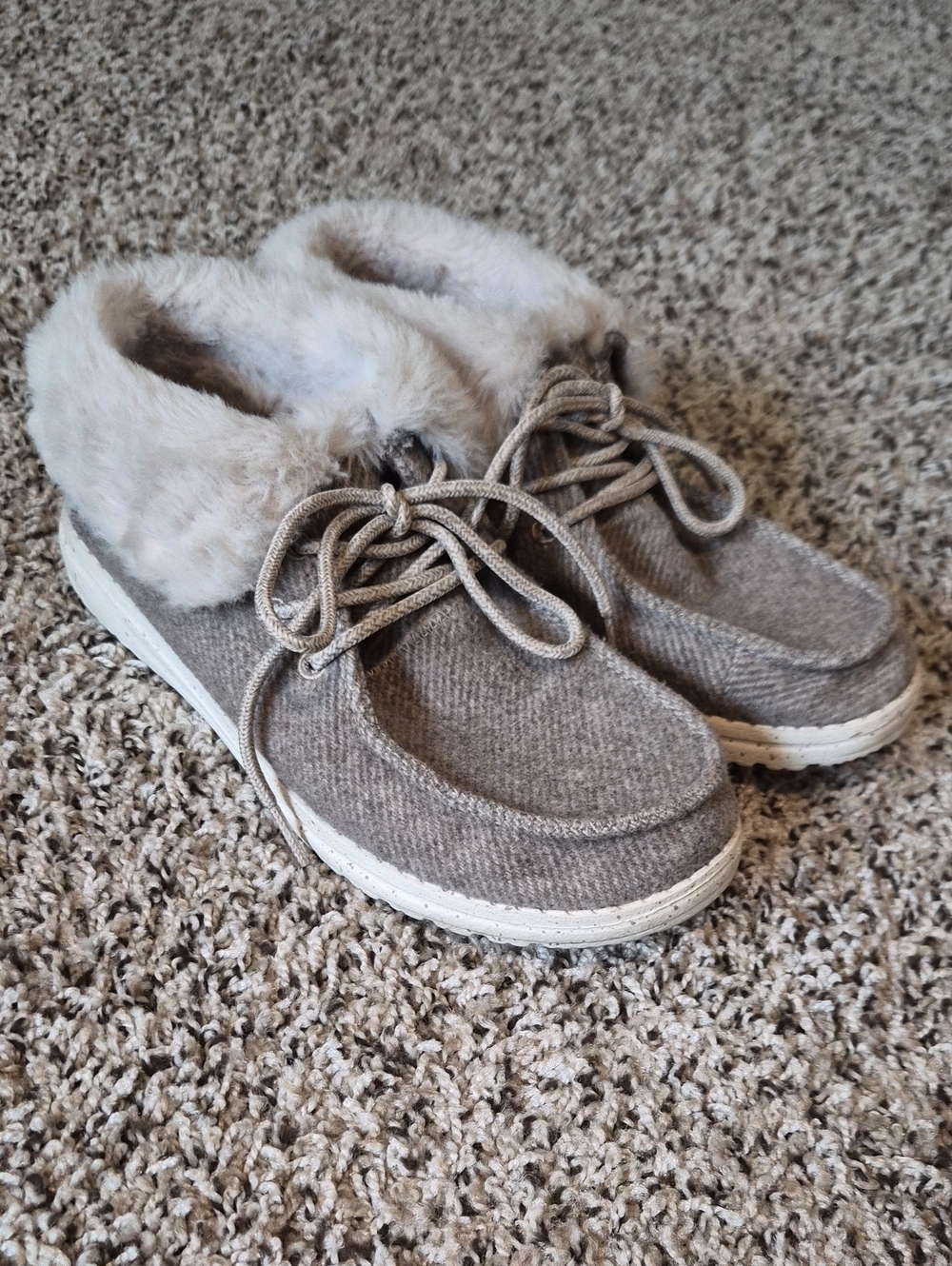 Hey Dude Women's Wendy Fold Britt Nut Slip On Ankle Bootie Shoes Size 6